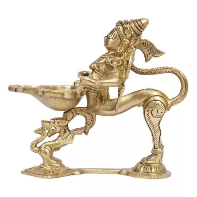 Brass Garuda Aarti Diya Vishnu Vahana Perumal Oil Lamp Figurine Showpiece 2