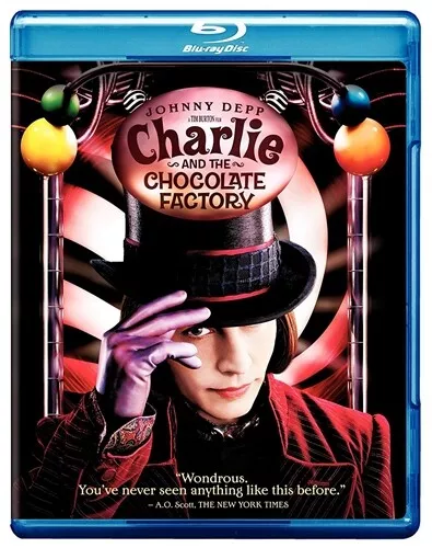 CHARLIE AND THE CHOCOLATE FACTORY New Sealed Blu-ray Johnny Depp Tim Burton