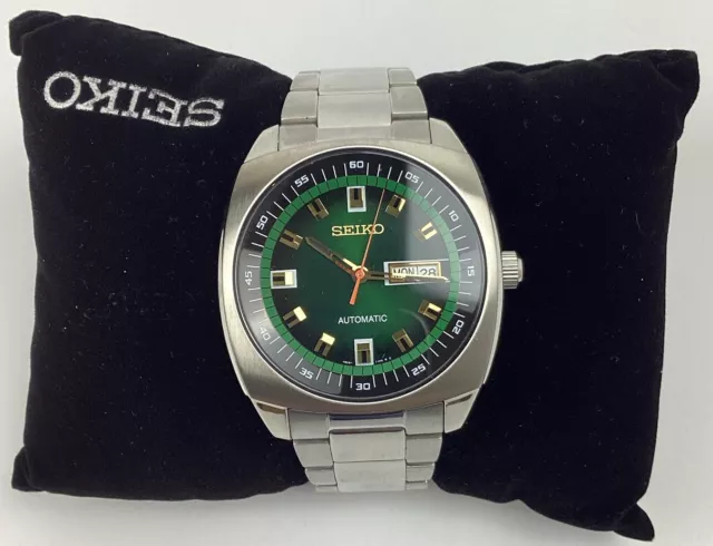 SEIKO SNKM97 Recraft Automatic Green Dial Day/Date Calendar Watch