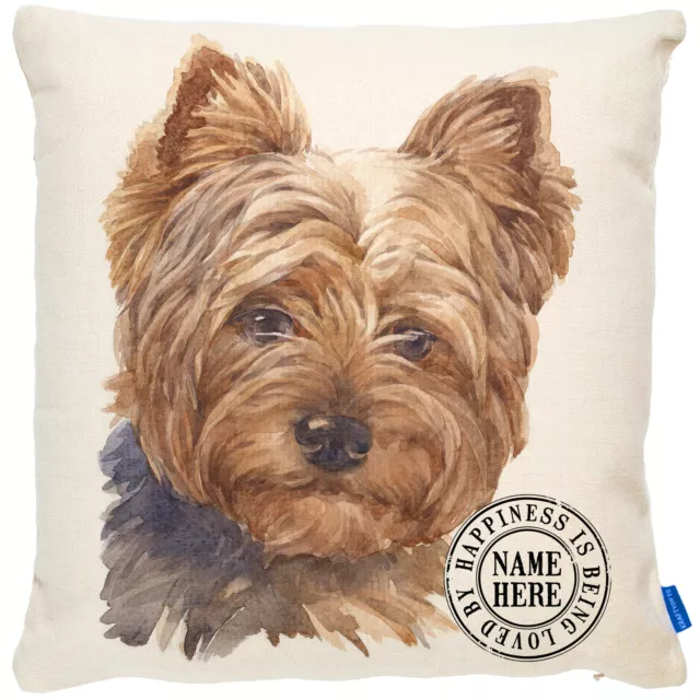 Personalised Yorkie Cushion Cover Portrait Dog Pillow Pup Birthday Gift KDC36