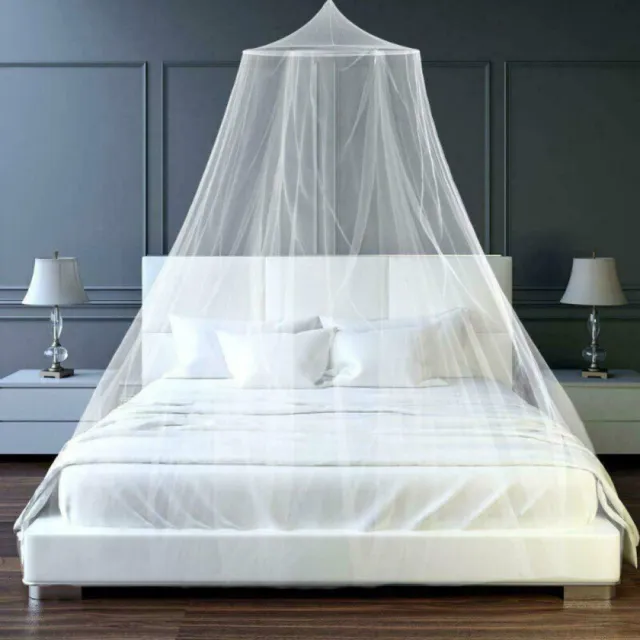 Mosquito Net Canopy Dome Fly Insect Protect Double King Bed Tent Mesh Curtain