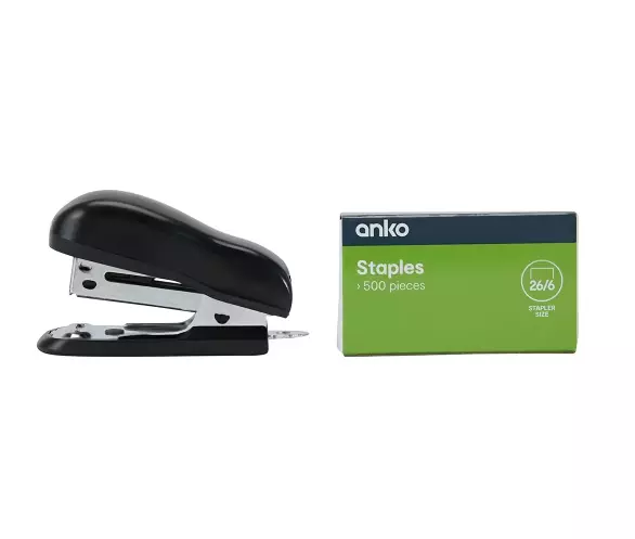 Mini Stapler Set 500 of 26/6 Staples For Home School Stationery Office Supplies