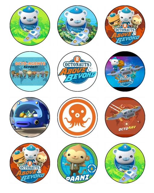 OCTONAUTS CUPCAKE TOPPERS Edible Icing Image Cake Decorations 12 01