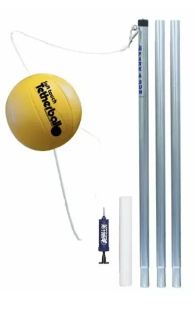 Permanent Outdoor Tetherball Set with Accessories 3-Piece Pole