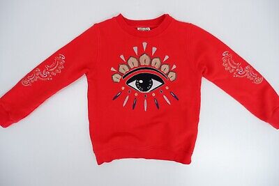 kenzo red jumper sweatshirt eyes age 6 years vgc girls  Size 116cm