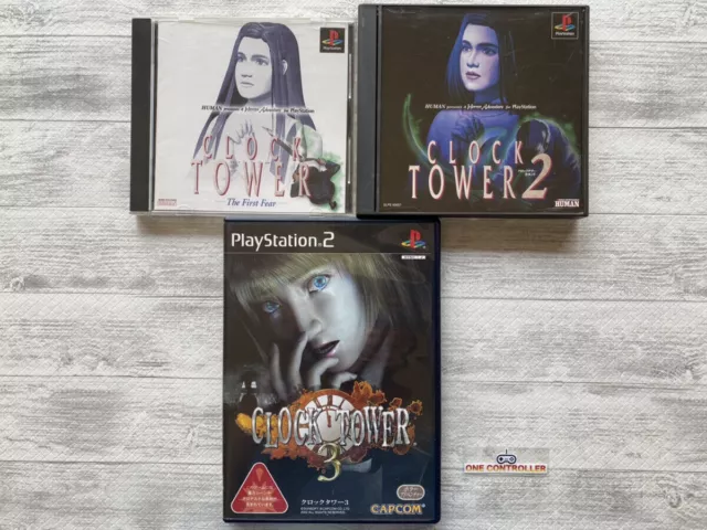 SONY PlayStation 1 & 2 PS clock tower The First Fear & 2 & 3 set from Japan