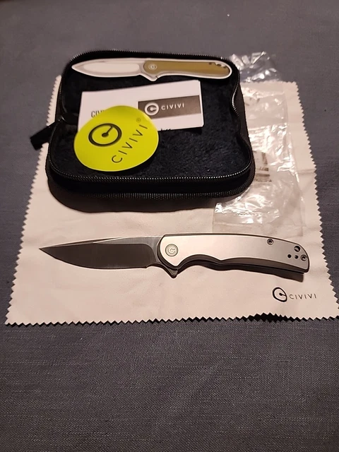 CIVIVI NOx Flipper Knife Stainless Steel Handle (2.97" Nitro-V Blade) C2110A