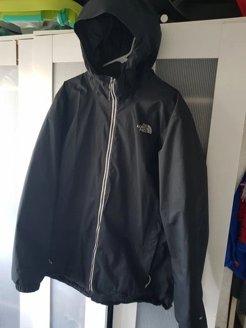 Giacca The North Face Uomo XL Con Cappuccio Hyvent Nera Cerniera Intera Impermeabile