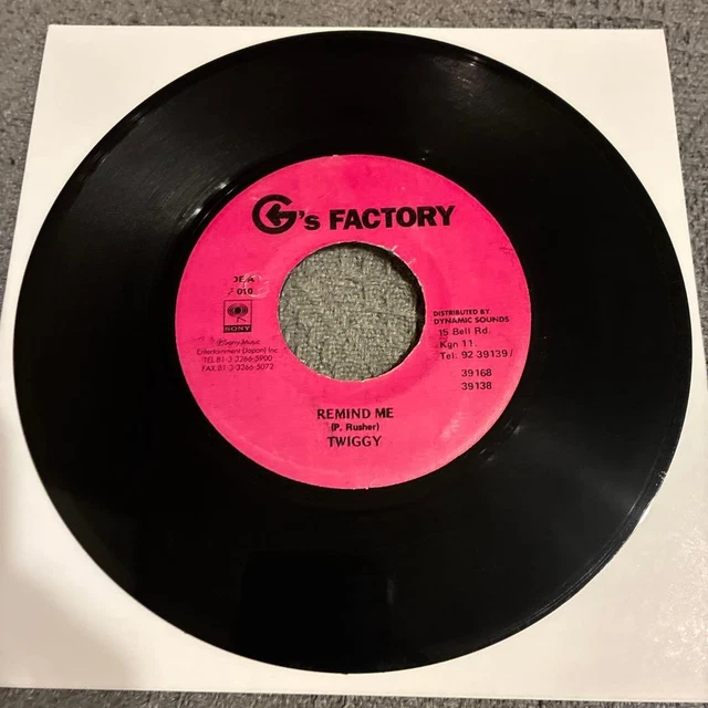 TWIGGY REMIND ME Reggae Cover 7-Inch Vinyl Record G's Factory GF