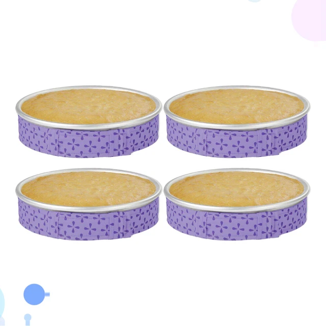 4 PIEZAS tiras de pastel ajustables tiras de enfriamiento para moldes de pastel