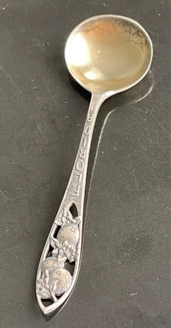 Antique 925 Sterling Silver Florida Souvenir Salt Spoon