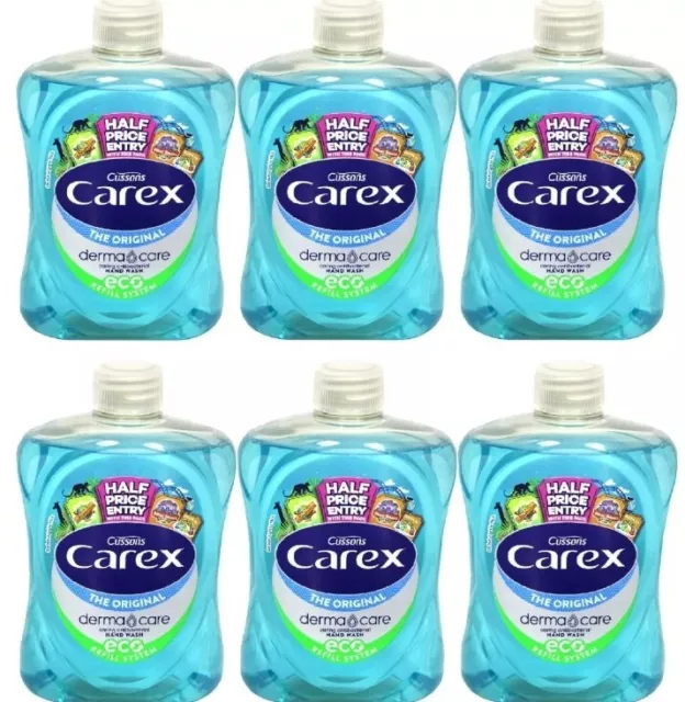 6 x Carex The Original Caring Hand Wash Antibacterial