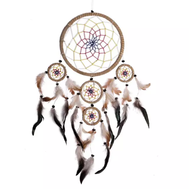 Traumfänger Dreamcatcher 35x60 cm Ring oben 22cm traditionell handgefertigt