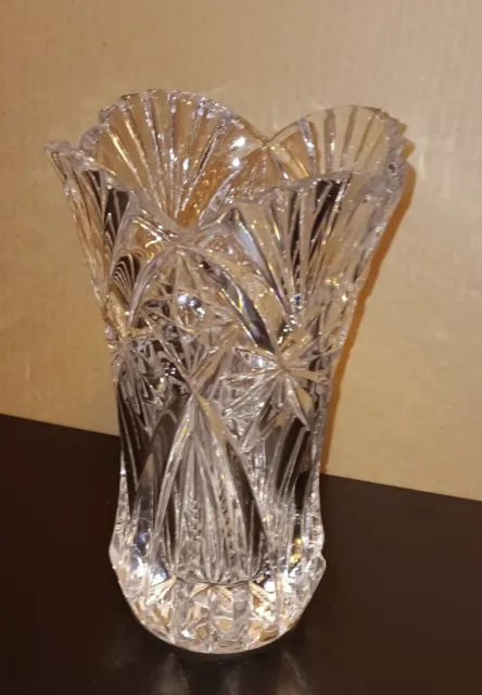 Vintage J.G.Durand Lead Crystal Vase, 8.5" ht, France