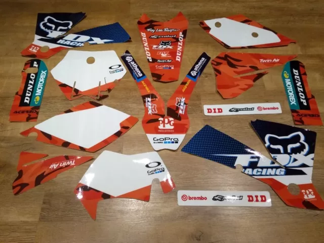 Ktm Exc 125 200 250 300 400 450 525 Decals Graphics Kit 2005-2007