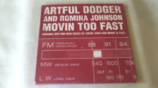 Artful Dodger / Romina Johnson - Movin' Too Fast - Garage Cd Single