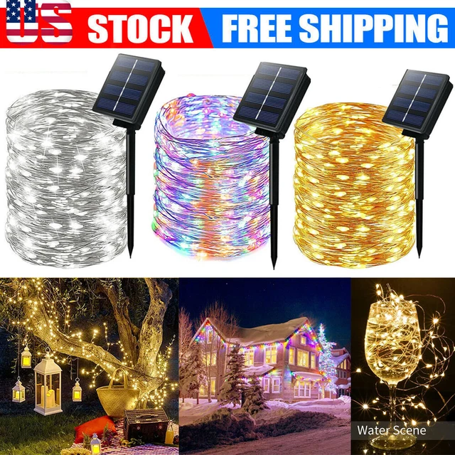 100-300 LED Solar Power String Fairy Lights Garden Outdoor Party Christmas Lamp