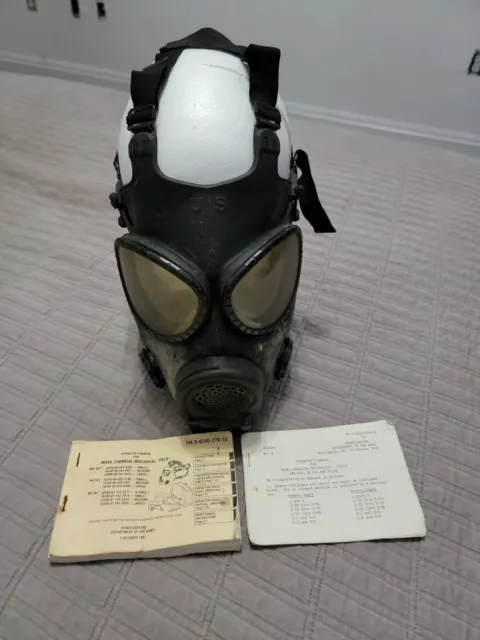 US Military Gas Mask M17A1/2 Vintage Army Field Protective Biological Chemical C