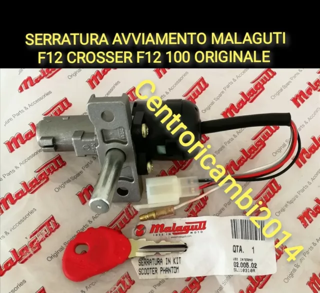 Kit Serratura Avviamento Malaguti F12 Crosser F12 100 Quadro Malaguti Originale