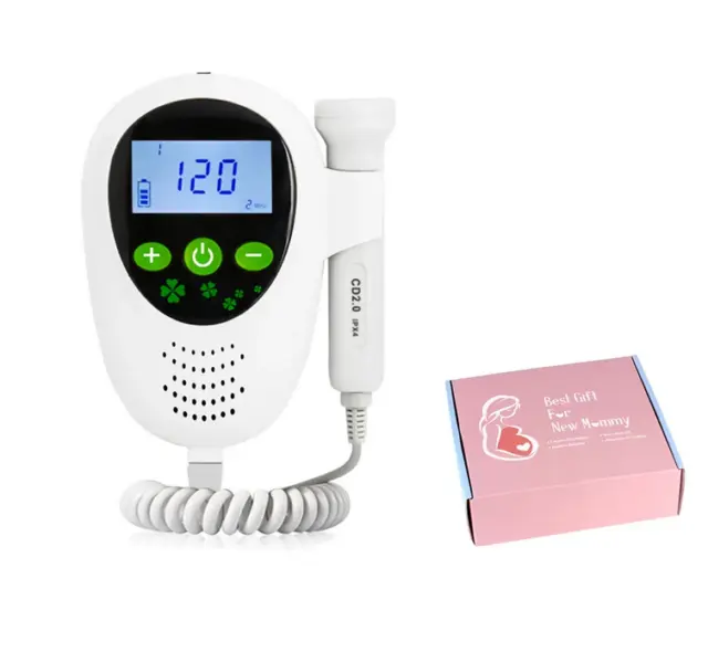 Fetal Doppler Ultrasound Baby Heartbeat Monitor Pocket Maternity Pregnancy Tool