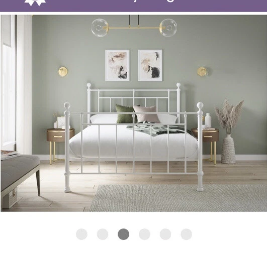 BEAUTIFUL SOLID SLATTED Harvard WHITE KING SIZE BED FRAME. Perfect