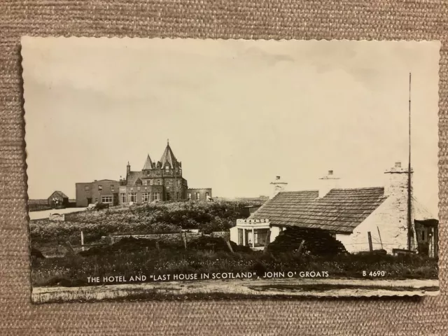 1964 RP Postcard - The Hotel and “Last House in Scotland”, John O’ Groats