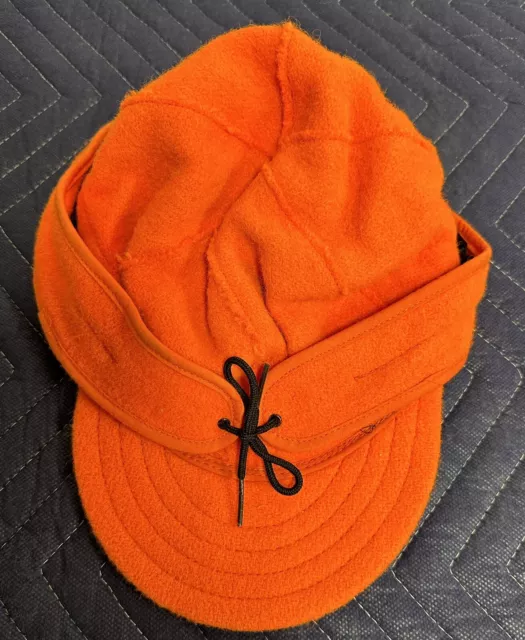 Stormy Kromer 100% Wool Made in USA 7-3/4 Hunter Orange - Pre-Owned