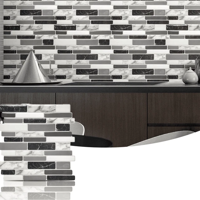 STICK KITCHEN BACKSPLASH Tiles Self Adhesive Tile,Art3d 10 Pieces Peel