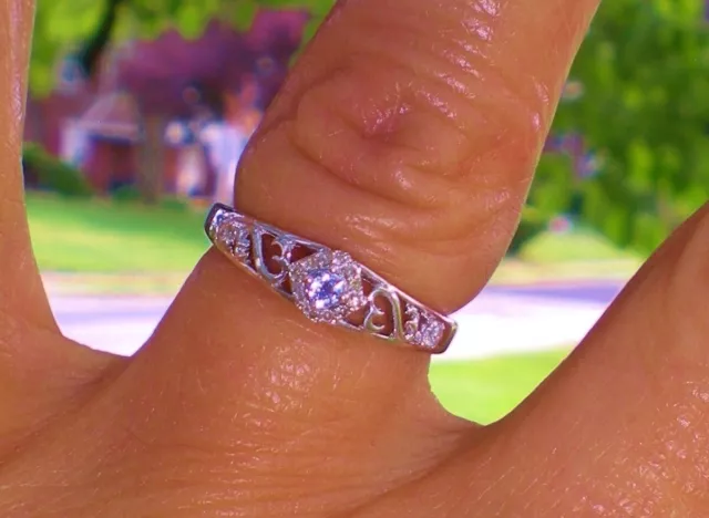 Jane Seymour Open Hearts SS Natural Tanzanite 1/6ct Diamond Ring  💎 KAY BOX 💎