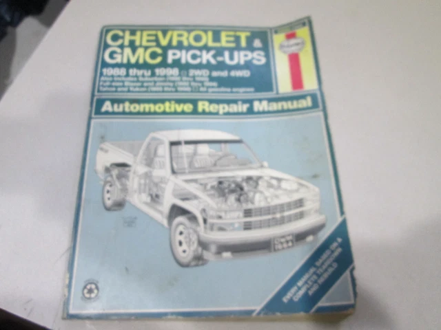 Haynes Chevrolet GMC Pick-Ups 1988 thru 1998 2WD  & 4WD 24065 Repair Manual
