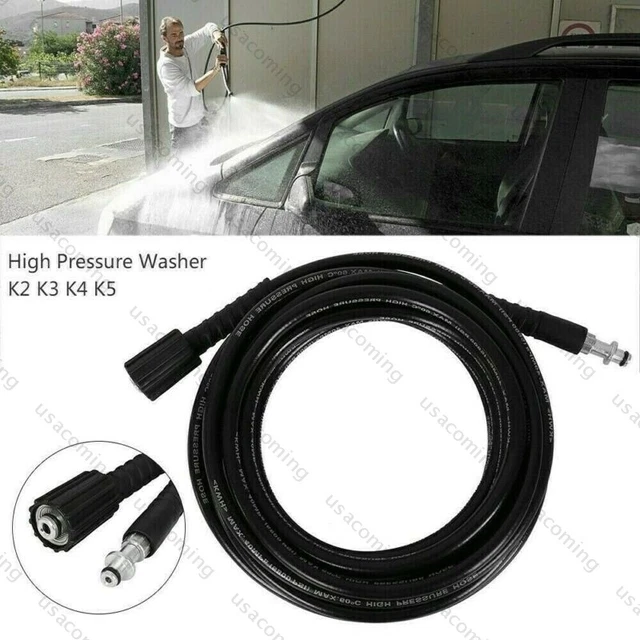 vhbw Tuyau de rallonge 3 m compatible avec Kärcher K 3.99 M plus T 100 nettoyeur haute pression avec connexion M22 x 1,5, noir