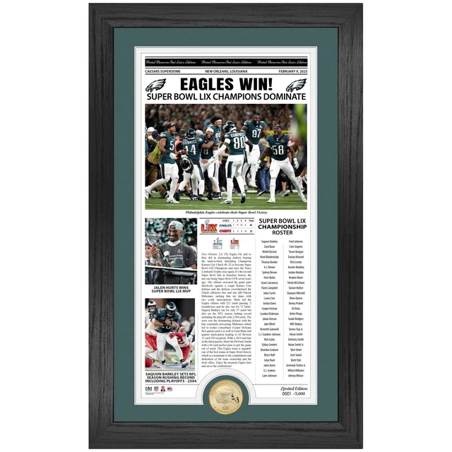 PHILADELPHIA EAGLES SUPER Bowl LIX Front Page Coin Bild EUR 99,90 ...
