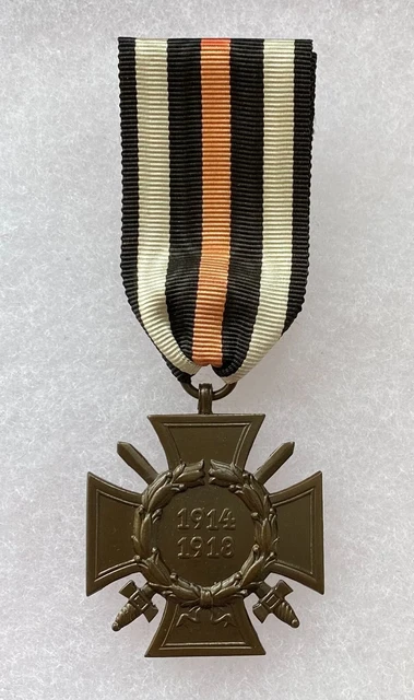 GERMAN WW1 HINDENBURG Honour Cross with Swords Medal - Maker Marked ...
