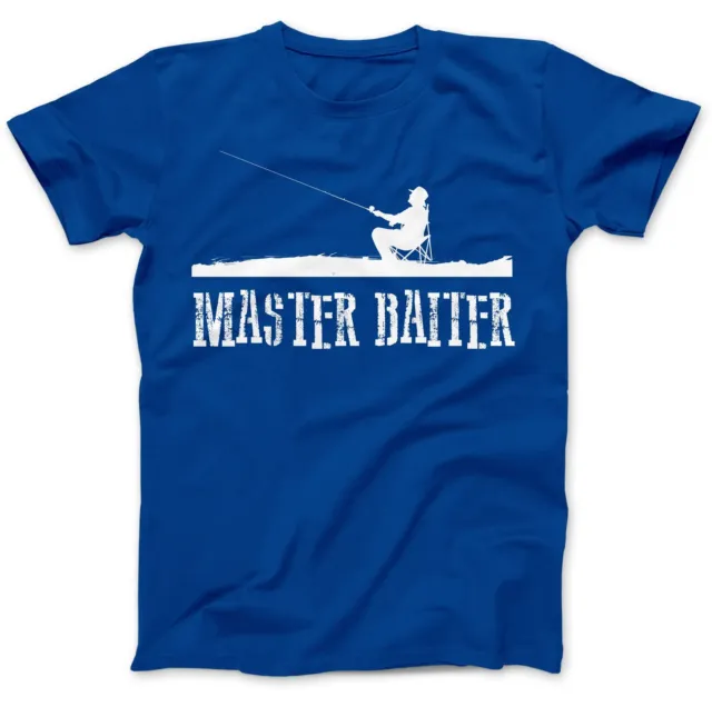 Master Baiter Fishing Fisherman T-Shirt 100% Premium Cotton Gift Present Funny