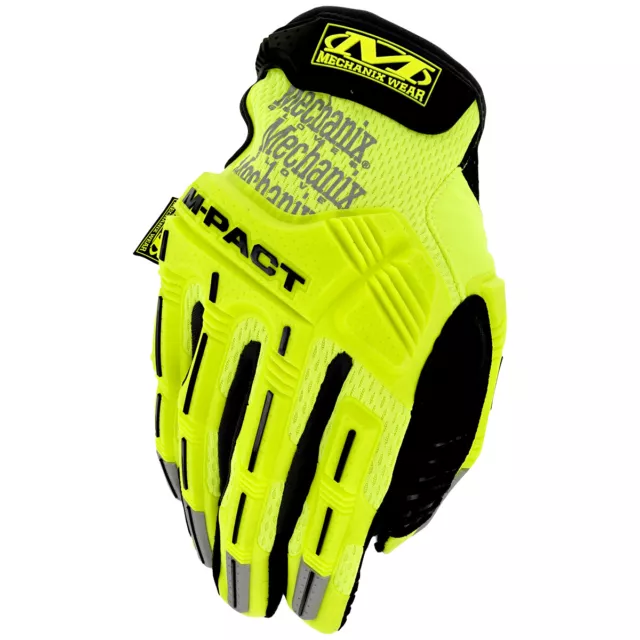 Mechanix Wear M-Pact Hi-Viz Gants Travail Homme Polyvalent TrekDry Jaune Fluo