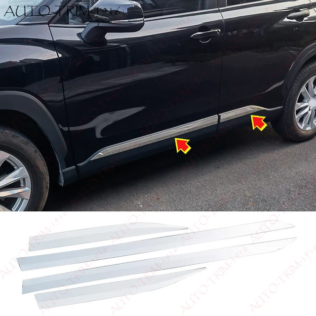 STEEL CHROME DOOR Side Body Molding Cover Trim For Toyota Corolla Cross