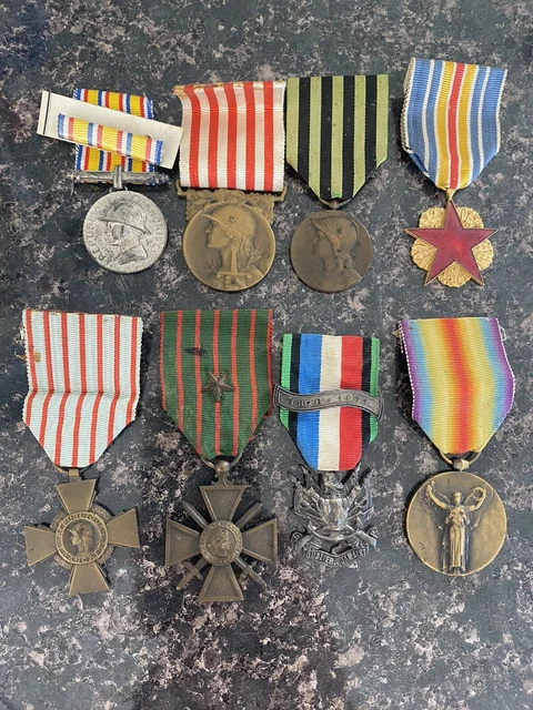 Lot De 3 Médailles Militaires Françaises WW1 - Très Bon état