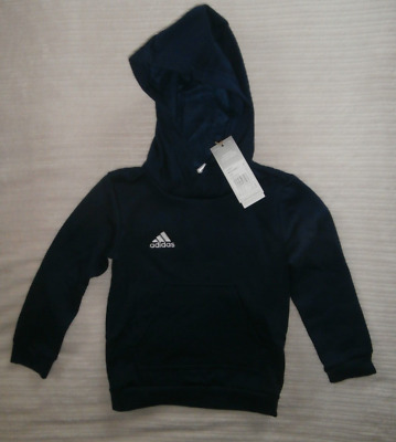 Adidas Boys Entrada 22 Hoodie - Hooded Sweatshirt - Navy - Age 5-6 BNWT