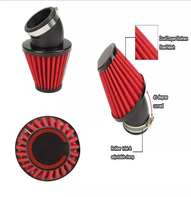 Manual Installed 42MM 360 degree Motorcycles Air Intake Flow In Stainless Steel Manual Installed 42MM 360 degree Motorcycles Air Intake Flow In Stainless Steel