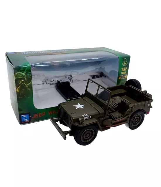 NewRay - Modern Armor Willys Jeep - Military Die Cast Model Scale 1:32 Boxed