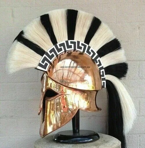 18gauge Steel Medieval Knight Lerp Warrior Greek Corinthian Helmet With Plume