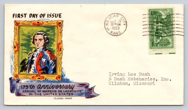 1953 Fluegel CV Marquis de Lafayette Kansas City KS 3C Sagamore Hill T Roosevelt