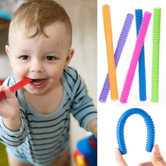 Durable Toy Infants Soother Molar Stick Hollow Tube Cleaning Brush Baby Teether