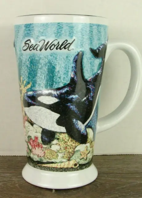 SeaWorld Parks 3D Killer Whale Orca Tea Coffee Cup/Mug Souvenir