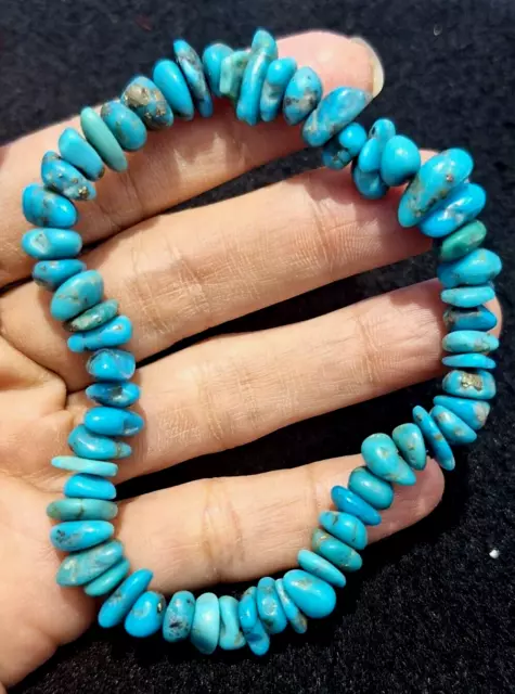 Old top Quality Natural Sleeping Beauty Turquoise gold mineral Nugget bracelet