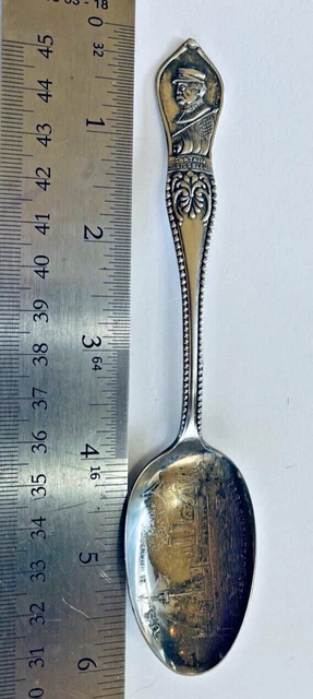 Silverplate Souvenir Spoon, US Battleship Maine, Capt. Sigsbee, Made by Standard