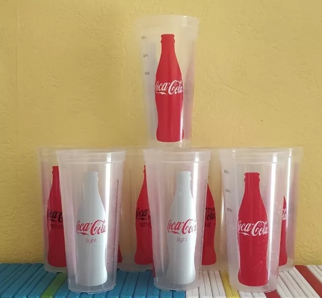 Coca Cola Becher 0,5l - Hartplastik PCO CINEMA CUP KINO BECHER 8 STÜCK RAR