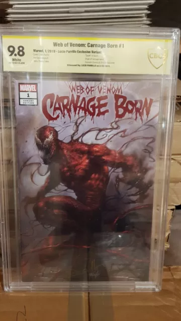 Web of Venom Carnage Born #1 CBCS 9.8 Signature Edition signiert von Lucio Parrillo