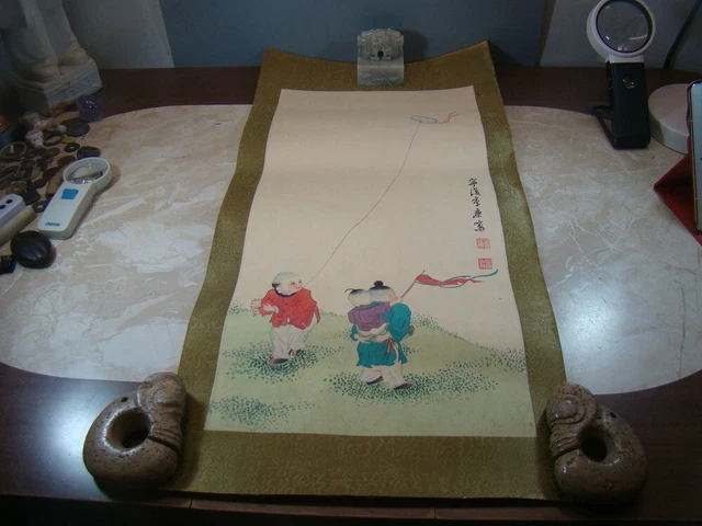 Chinese 1950's or early nice hand painted painting (combine ship 30 photo) m1017
