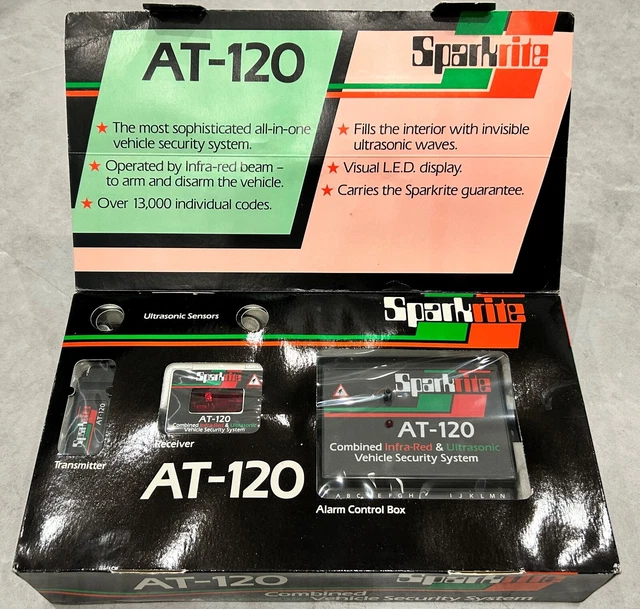 RARE VINTAGE CLASSIC Car Alarm Sparkrite AT120 + Ultrasonics like moss